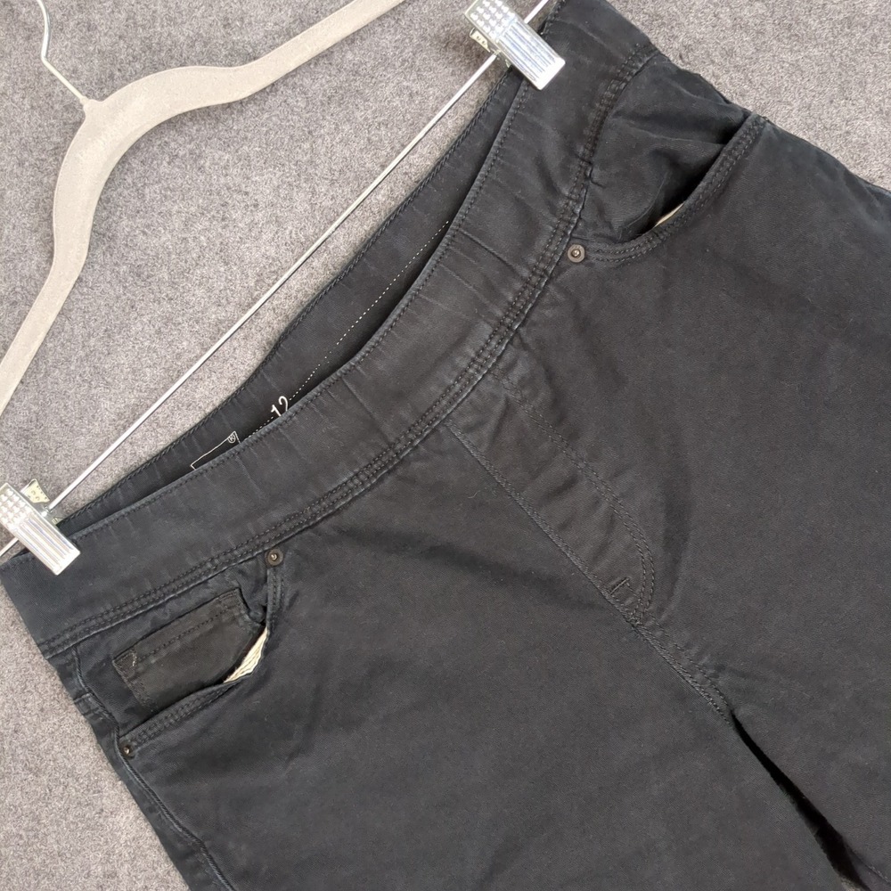 Levis‎ Womens Black Pull On Skinny Jeans Size 12S W31 Mid Rise Stretch Denim